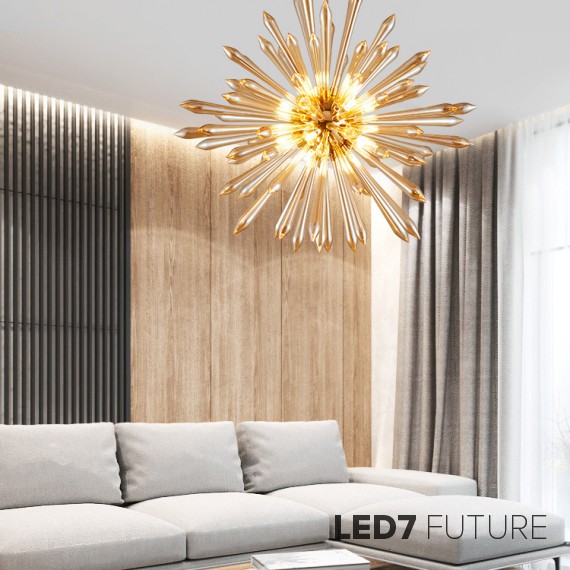 Loft Industry Modern - Crystall Sun Chandelier